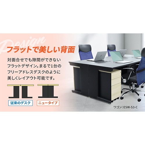 ネットフォース　ＮＵＴＳ（ナッツ）　平机　幅８００×奥行６００×高さ７００ｍｍ　本体：ホワイト　天板：ダークブラウン　ＬＨＤ－０８６－ＴＷ－ＤＢＲ　１台5