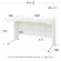 ネットフォース　ＮＵＴＳ（ナッツ）　平机　幅１２００×奥行６００×高さ７００ｍｍ　本体・天板：ホワイト　ＬＨＤ－１２６－ＴＷ－ＷＨ　１台2