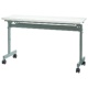 ネットフォース GOOLOO(グールー) フォールディングテーブル 1200×450×700mm シルバー/ホワイト GLF-1245-TW-SVWH 1台