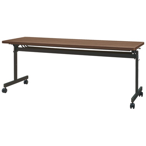 ネットフォース　ＧＯＯＬＯＯ（グールー）　フォールディングテーブル　１８００×６００×７００ｍｍ　ブラック／ウォールナット　ＧＬＦ－１８６０－ＴＷ－ＢＫＷＮ　１台1