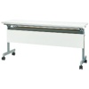 ネットフォース GOOLOO(グールー) フォールディングテーブル 幕板付 1500×450×700mm シルバー/ホワイト GLF-1545M-TW-SVWH 1台