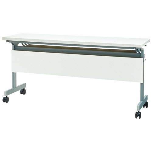 ネットフォース　ＧＯＯＬＯＯ（グールー）　フォールディングテーブル　幕板付　１５００×４５０×７００ｍｍ　シルバー／ホワイト　ＧＬＦ－１５４５Ｍ－ＴＷ－ＳＶＷＨ　１台1