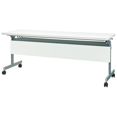 ネットフォース　ＧＯＯＬＯＯ（グールー）　フォールディングテーブル　幕板付　１８００×６００×７００ｍｍ　シルバー／ホワイト　ＧＬＦ－１８６０Ｍ－ＴＷ－ＳＶＷＨ　１台1