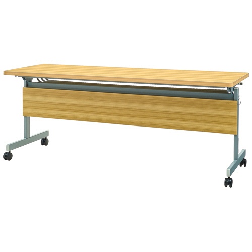 ネットフォース　ＧＯＯＬＯＯ（グールー）　フォールディングテーブル　幕板付　１８００×６００×７００ｍｍ　シルバー／ナチュラル　ＧＬＦ－１８６０Ｍ－ＴＷ－ＳＶＮＡ　１台1