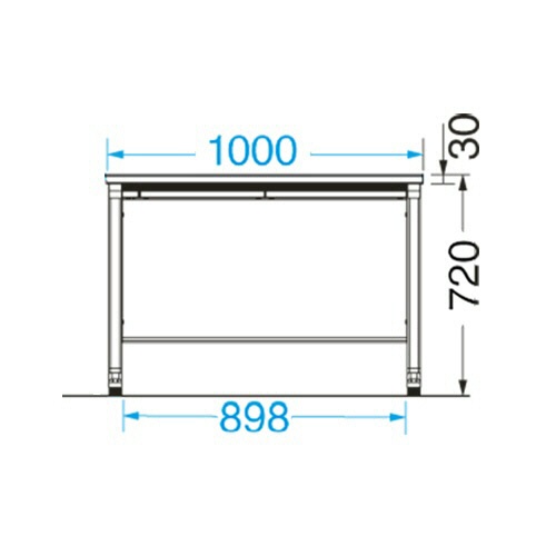 エランサ　オフィスデスク　平机　幅１０００×奥行６００×高さ７２０ｍｍ　本体：ブラック　天板：ホワイト　（組立設置込）　ＤＬ－Ｍ１０６Ｆ－ＢＷ　１台2