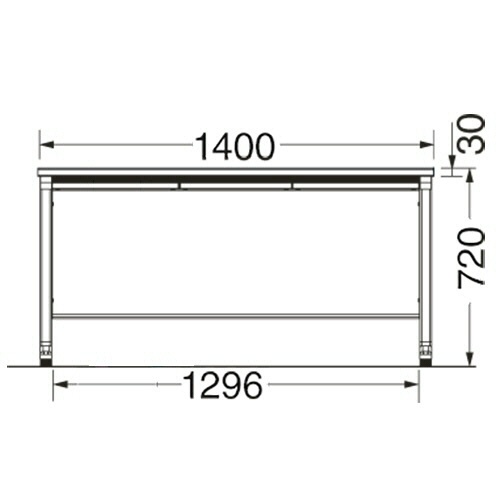 エランサ　オフィスデスク　平机　幅１４００×奥行６００×高さ７２０ｍｍ　本体：ホワイト　天板：アッシュブラウン　（組立設置込）　ＤＬ－Ｍ１４６Ｆ－ＷＭ　１台2