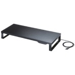 サンワサプライ　ＵＳＢハブ付モニター台（ＵＳＢ　Ａポート×４）　幅６００×奥行２４０×高さ８６ｍｍ　ＭＲ－ＬＣ２１５