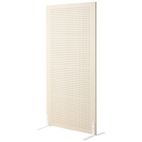 トーカイスクリーン　有孔ボードスクリーン　安定脚タイプ　幅９００×高さ１８００ｍｍ　ホワイト木目　１台1