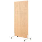 有孔ボードスクリーン　キャスター脚タイプ　奥行４８７×高さ１８７０ｍｍ