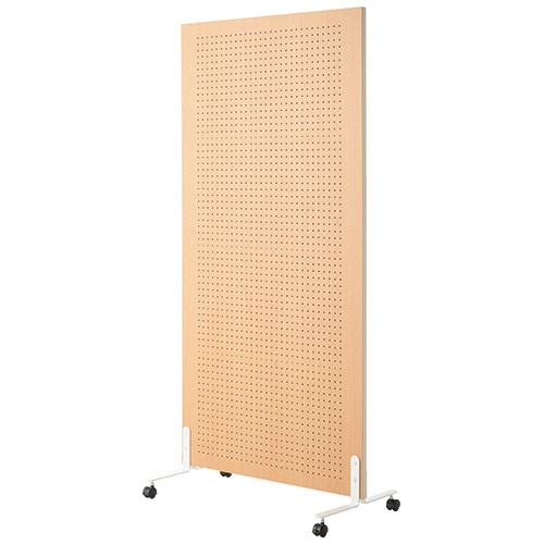 トーカイスクリーン　有孔ボードスクリーン　キャスター脚タイプ　幅９００×高さ１８７０ｍｍ　ナチュラル木目　１台1