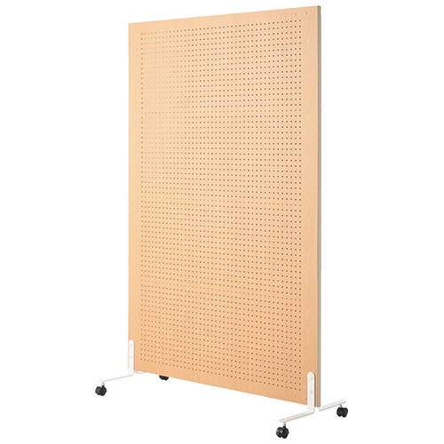 トーカイスクリーン　有孔ボードスクリーン　キャスター脚タイプ　幅１２００×高さ１８７０ｍｍ　ナチュラル木目　１台1
