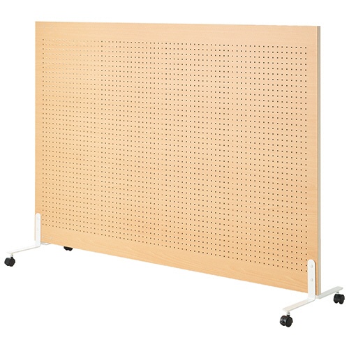 トーカイスクリーン　有孔ボードスクリーン　キャスター脚タイプ　幅１２００×高さ１８７０ｍｍ　ナチュラル木目　１台3