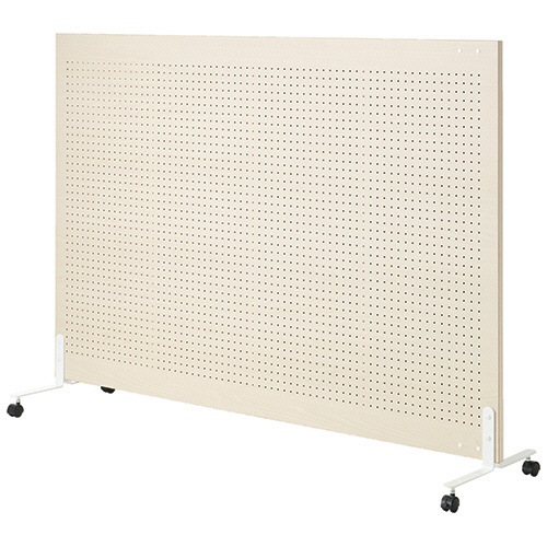 トーカイスクリーン　有孔ボードスクリーン　キャスター脚タイプ　幅１２００×高さ１８７０ｍｍ　ホワイト木目　１台3