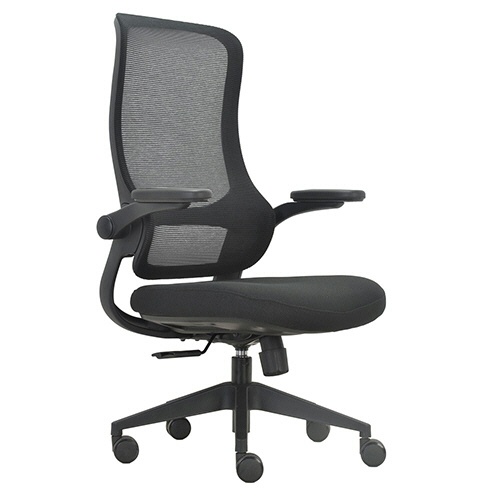 ネットフォース　Ａｕｒｏｒａ　Ｄｅｓｉｇｎ（オーロラデザイン）チェア　肘付　ブラック　ＡＲＤ－１－ＴＷ－ＢＫ　１脚1