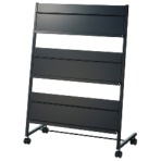トヨダプロダクツ　パンフレットスタンド　３段　キャスター付　ＰＳ－７４０Ｔ３