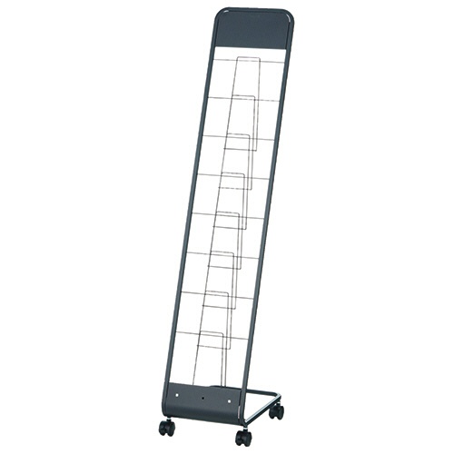 トヨダプロダクツ　パンフレットスタンド　１列７段　Ａ４サイズ　サテンブラック　ＬＡＲ－１０７ＰＳ（ＳＫ）　１台1