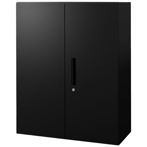 ネットフォース　イーセンブリー　８８４０書庫　両開き書庫　シリンダー錠　３段　幅８８０×奥行４００×高さ１１１０ｍｍ　ブラック　ＥＡ－８８４０Ｈ－３Ｒ－ＴＷ－ＢＫ　１台1