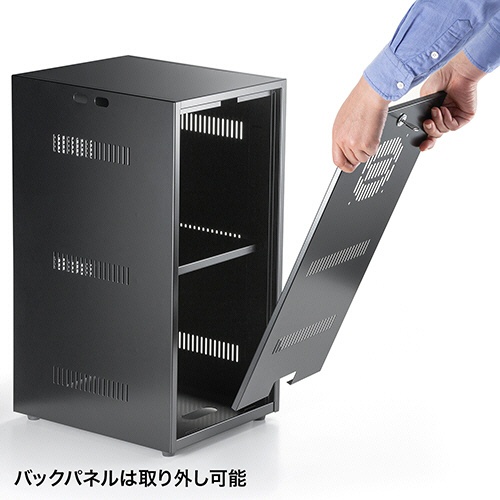 サンワサプライ　機器収納ボックス　幅３００×奥行３５０×高さ６００ｍｍ　ブラック　ＣＰ－ＫＢＯＸ７ＢＫ　１台7