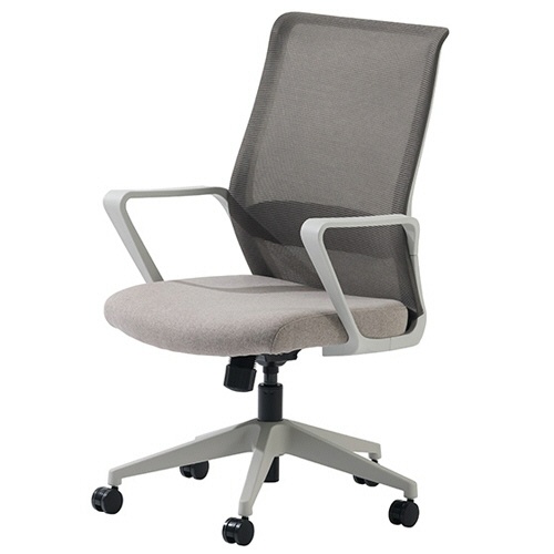 河淳　ＲＥＩＫＥＬ　ＣＨＡＩＲ（ライケルチェア）　フレーム：ホワイト　背：グレージュ　座：ベージュ　ＶＯＨ－０２０－ＨＴ－ＭＧＬ－ＦＢＬ　１脚1