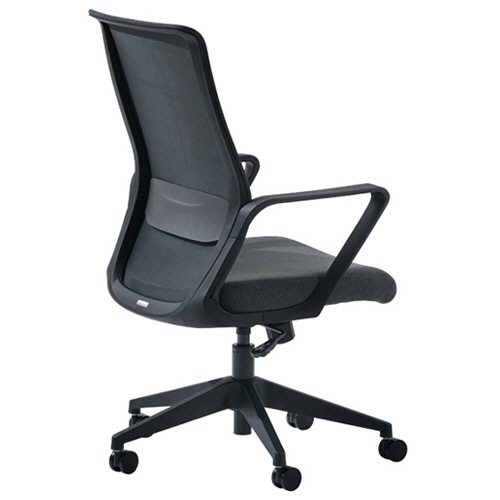 河淳　ＲＥＩＫＥＬ　ＣＨＡＩＲ（ライケルチェア）　フレーム：ブラック　背・座：ダークグレー　ＶＯＨ－０２０－ＫＢ－ＭＧＤ－ＦＧＤ　１脚2