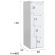 ＡＫＩＲＡ　ファイリングキャビネット　４段　幅４００×奥行５００×高さ１３００ｍｍ　ホワイト　ＮＦＣ４－０４５０－ＷＨ　１台2