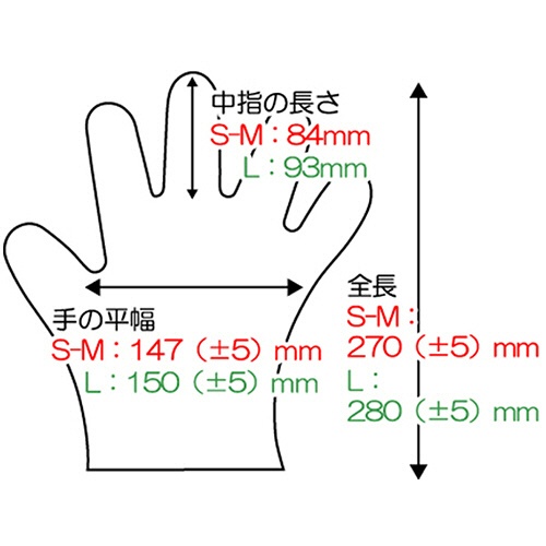 日進医療器　リーダー　ポリエチレングローブ　Ｌサイズ　１箱（１００枚）2