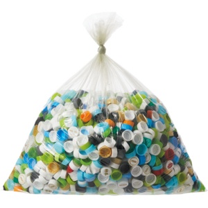 ジャパックス　ボトルキャップゴミ袋　半透明　４５Ｌ　ＣＡＰ０１　１パック（２０枚）2
