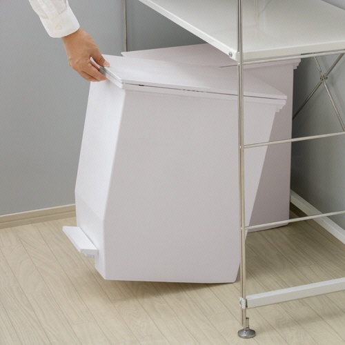 リス　棚下で使えるペダルダストボックス　２０Ｌ　グレー　ＧＰＲＢ０４５　１台5