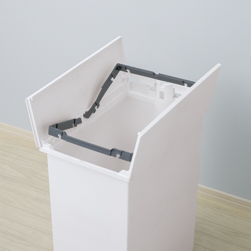 リス　棚下で使えるペダルダストボックス　４５Ｌ　グレー　ＧＰＲＢ０４９　１台3