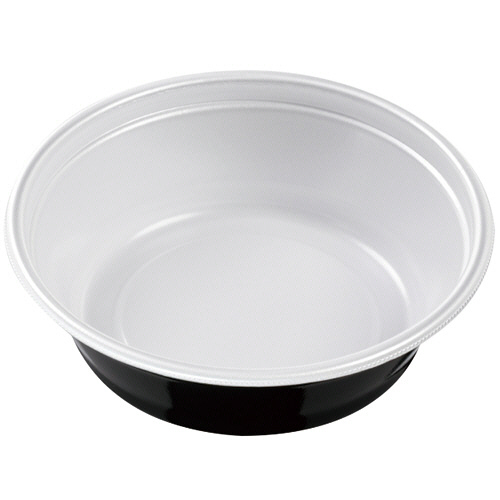 たのめーる】エフピコ DLV麺20(58) 本体 浅型 白黒 1パック(50枚)の通販