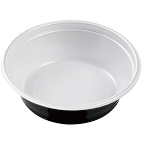 エフピコ　ＤＬＶ麺２０（５８）　本体　浅型　白黒　１パック（５０枚）