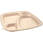 パックスタイル　ＢＢ竹バガス弁当　Ｎ２３－２３Ａ　ラミ　２２７×２２７×高さ２５ｍｍ　１パック（５０枚）