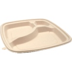 パックスタイル　ＢＢ竹バガス弁当　Ｎ２３－２３Ｂ　ラミ　２２７×２２７×高さ２５ｍｍ　１パック（５０枚）