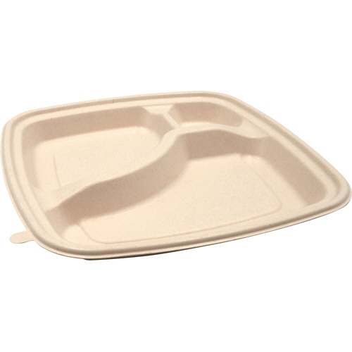 パックスタイル　ＢＢ竹バガス弁当　Ｎ２３－２３Ｂ　ラミ　２２７×２２７×高さ２５ｍｍ　１パック（５０枚）1
