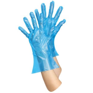 やなぎプロダクツ　ポリエチレン手袋ＬＤ　ブルー　ＳＳ　ＴＢ－１５９　１パック（１００枚）2