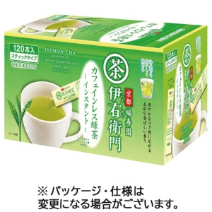 宇治の露製茶　伊右衛門　カフェインレスインスタント緑茶スティック　１箱（１２０本）1