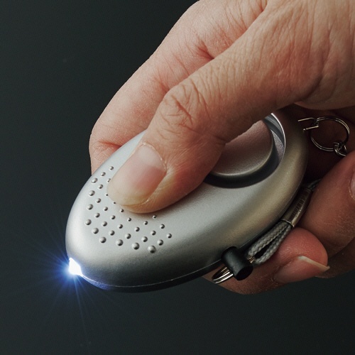 明晃化成工業　大きな音の防犯ブザー（ＬＥＤライト付）　ピンク　ＫＢＢ９６－ＰＮ　１個2
