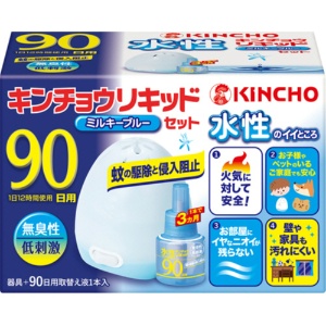 大日本除蟲菊　ＫＩＮＣＨＯ　水性キンチョウリキッド　９０日　無臭性　ミルキーブルーセット　１パック1
