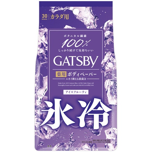 マンダム　ギャツビー　薬用ボディペーパーＮ　アイスタイプ（氷冷）　アイスフルーティ　１パック（３０枚）1