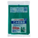 ジャパックス　弘前市　推奨ごみ袋　手付き　緑半透明　ＨＲＪ０１　１パック（３０枚）