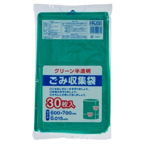ジャパックス　弘前市　推奨ごみ袋　緑半透明　ＨＲＪ０２　１パック（３０枚）1