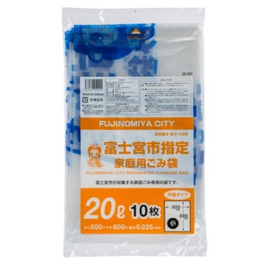 コア　富士宮市　指定ごみ袋　透明　２０Ｌ（小）　ＺＥ００１　１パック（１０枚）1