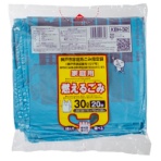 ジャパックス　神戸市　指定ごみ袋　可燃　家庭用　手付き　空色（紅色字）