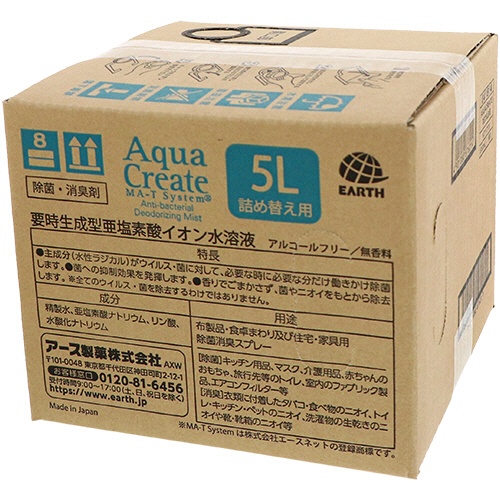 アース製薬　Ａｑｕａ　Ｃｒｅａｔｅ　Ｄｅｏ　５Ｌ　ＢＩＢ　１箱1
