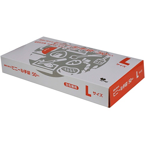 やなぎプロダクツ　調理に使えるビニール手袋　Ｌ　ＴＢ－１０６　１パック（５０枚）1