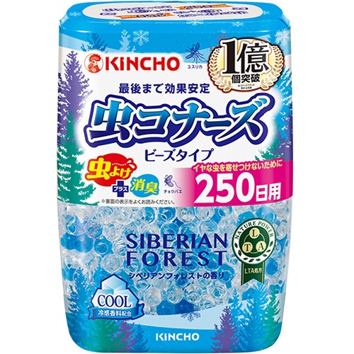 大日本除蟲菊　ＫＩＮＣＨＯ　虫コナーズ　ビーズタイプ　２５０日　シベリアンフォレストの香り　１個1