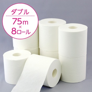 日本製紙クレシア　スコッティ　フラワーパック　３倍長持ち　ダブル　芯あり　７５ｍ　香り付き　１パック（８ロール）3