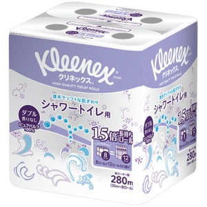 日本製紙クレシア　クリネックスコンパクト　長持ちシャワートイレ用　ダブル　芯あり　３５ｍ　１パック（８ロール）2