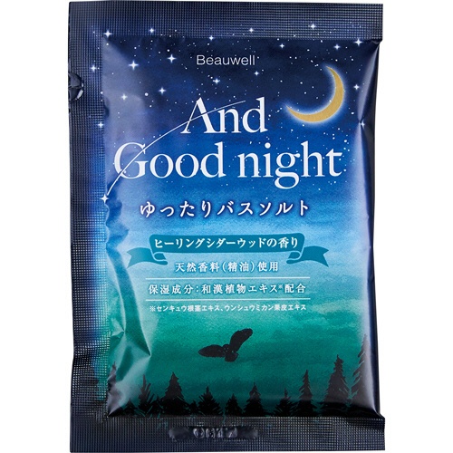 グローバルプロダクトプランニング　ビューウェル　アンドグッドナイト　ゆったりバスソルト　ヒーリングシダーウッド　４０ｇ　１個1