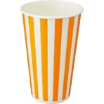 トーカン　両面ラミネートカップ　ストライプ　５４５ｍｌ（１８オンス）　１パック（２５個）